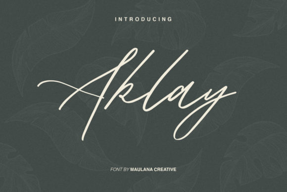 Aklay: The Script Font for Elegant Web Design