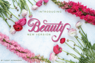 Beauty Pink Flowers: A Bold Handwritten Font for Web Design