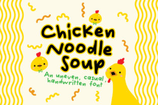 Chicken Noodle Soup: A Charming Handwritten Font for Editors