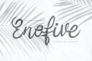 Enofive: A Modern Script Font for Crafters