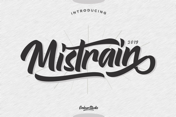 Mistrain: A Bold Script Font for Campaigns