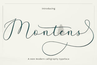 Montens: A Modern Script Font for Editorial Design